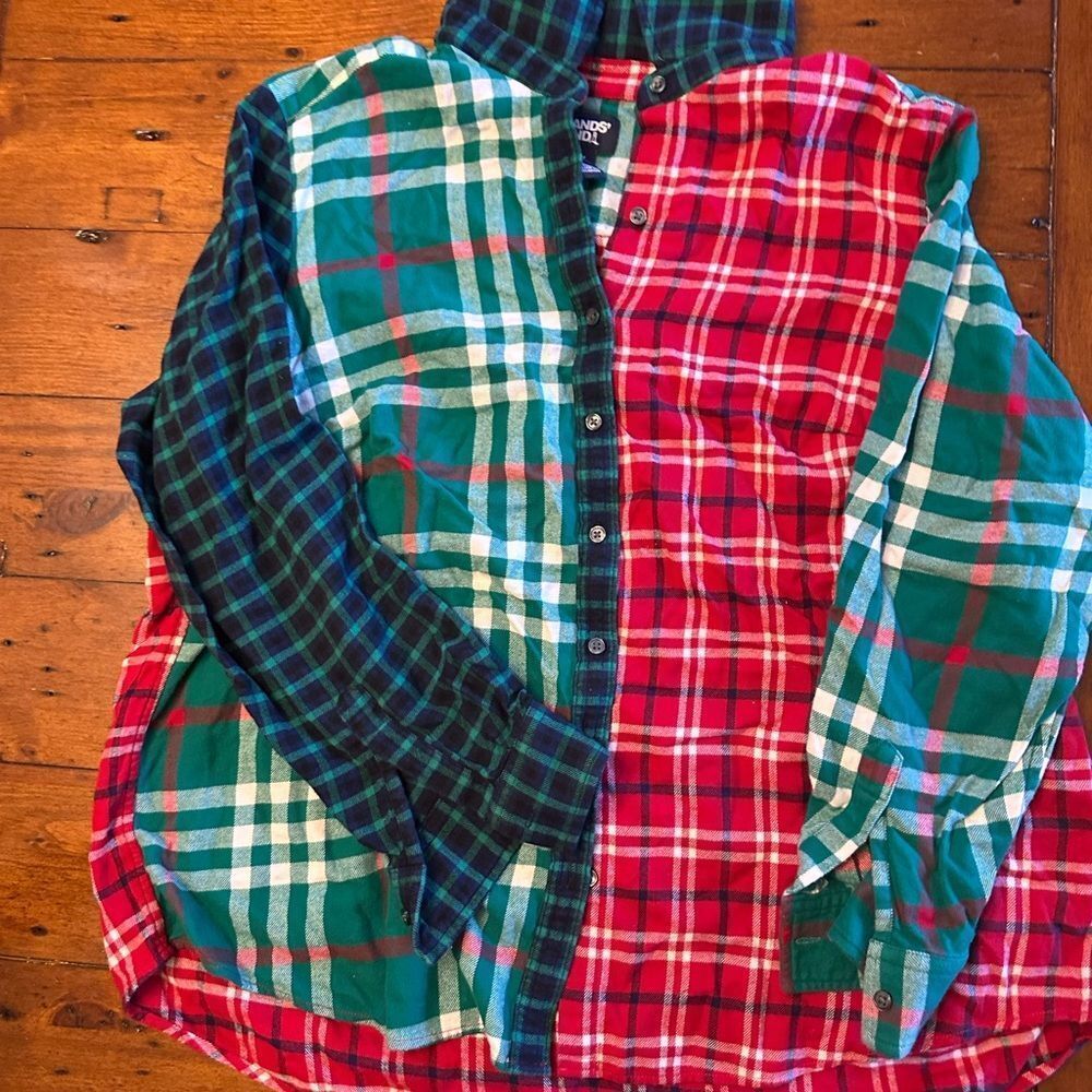 Plaid Womens Shirt - Red and Green